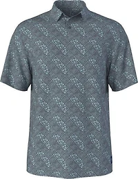 Men's Tropical Argyle Printed Short Sleeve Polo