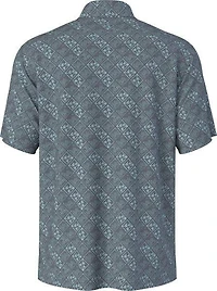 Men's Tropical Argyle Printed Short Sleeve Polo