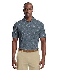 Men's Tropical Argyle Printed Short Sleeve Polo