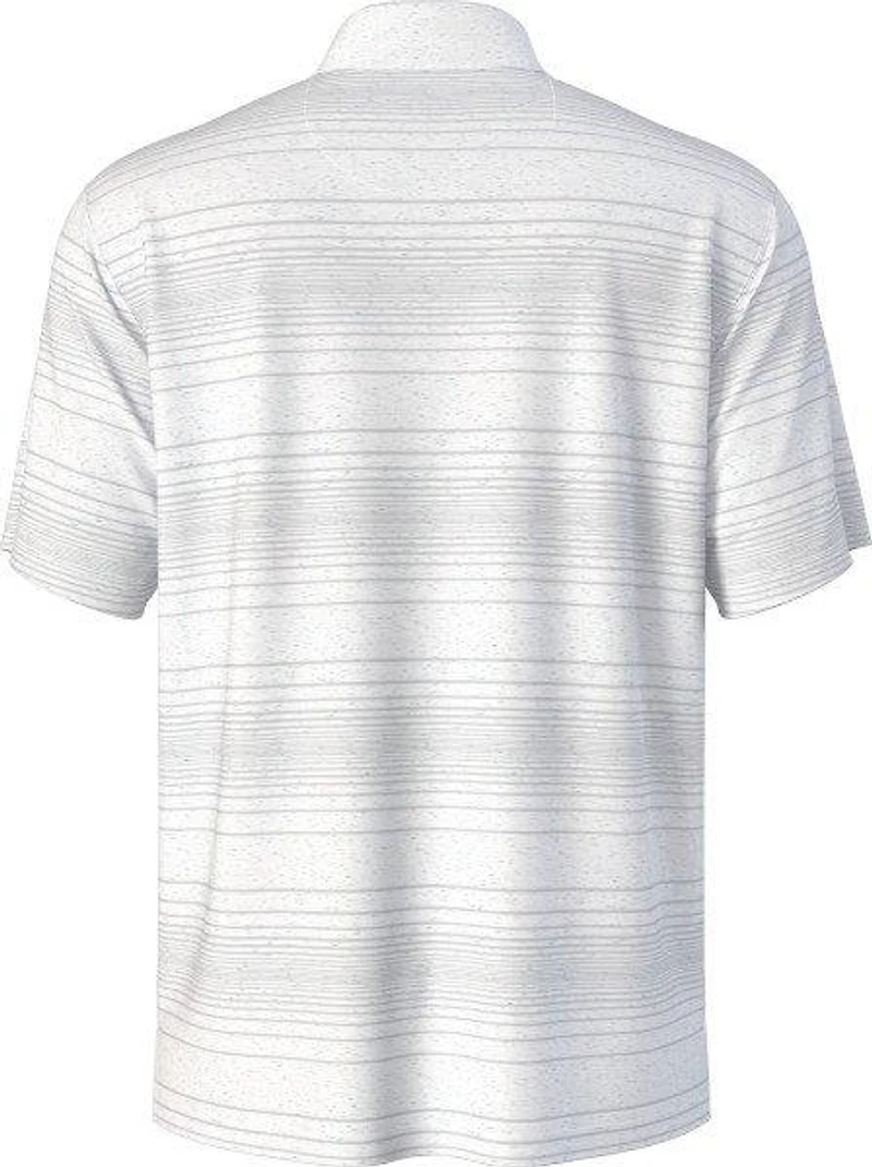 Men's All Over Jaspe Stripe Short Sleeve Polo
