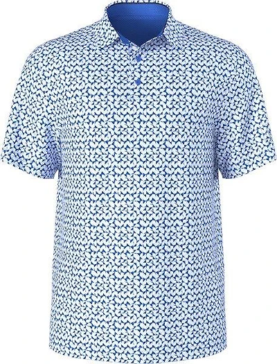 Men's Abstract Geo Printed Short Sleeve Polo