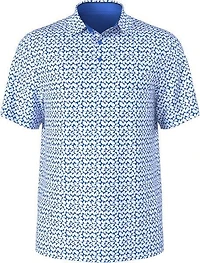 Men's Abstract Geo Printed Short Sleeve Polo