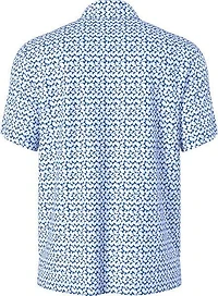 Men's Abstract Geo Printed Short Sleeve Polo