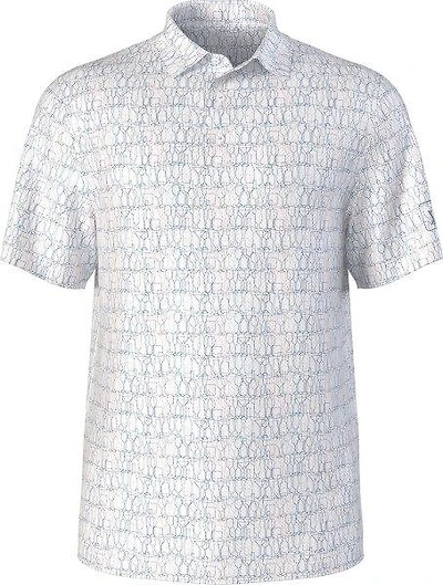 Men's Linear Cocktail Printed Short Sleeve Polo