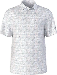 Men's Linear Cocktail Printed Short Sleeve Polo