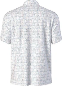 Men's Linear Cocktail Printed Short Sleeve Polo
