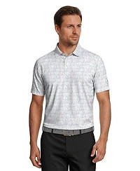 Men's Linear Cocktail Printed Short Sleeve Polo