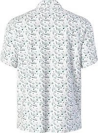 Men's Flowering Peach Printed Short Sleeve Polo