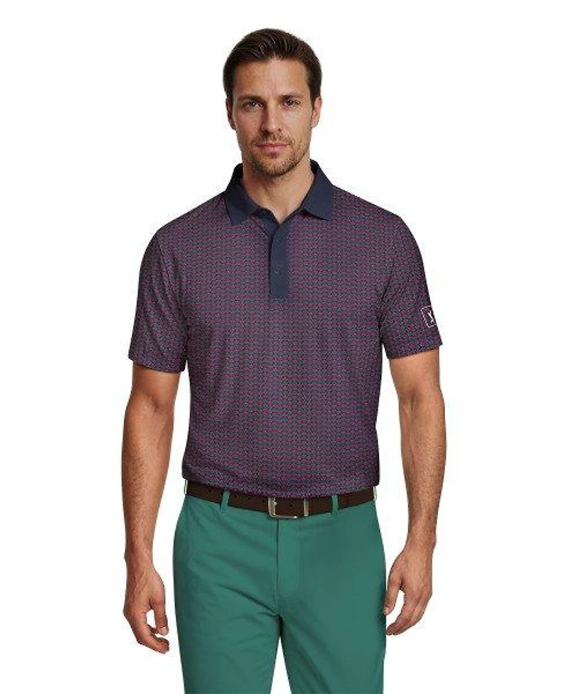 Men's Azalea Geo Printed Short Sleeve Polo