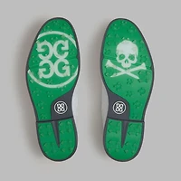 Men's Embossed Skull & Ts Gallivanter Spikeless Golf Shoe - White (Wide)