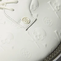 Men's Embossed Skull & Ts Gallivanter Spikeless Golf Shoe - White (Wide)