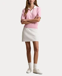 Women's 3 Button Short Sleeve Polo Sweater