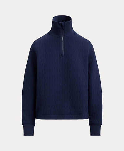 Women's Cable Jacquard Knit 1/2 Zip Pullover