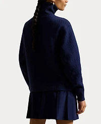 Women's Cable Jacquard Knit 1/2 Zip Pullover