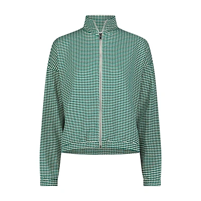 Women's Gingham Zip Up Jacket