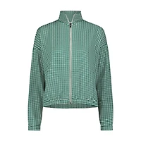 Women's Gingham Zip Up Jacket