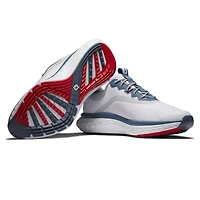 Prior Generation - Men's Quantum Spikeless Golf Shoe White/Blue/Red