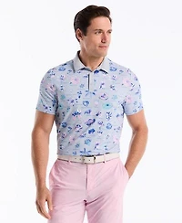 Men's Pete's Water Colour Study Short Sleeve Polo