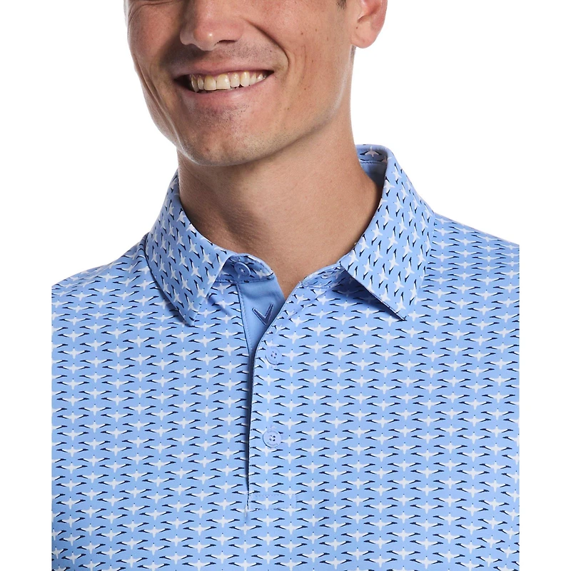 Men's Albatross Geo Print Short Sleeve Polo
