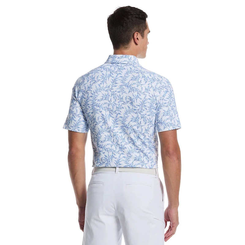 Men's Chev Botanical Print Short Sleeve Polo