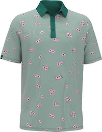Men's Azalea Gingham Print Short Sleeve Polo