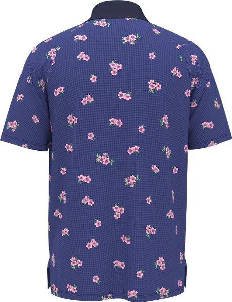 Men's Azalea Gingham Print Short Sleeve Polo