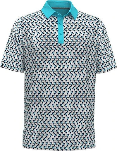 Men's Resort Geo Print Short Sleeve Polo