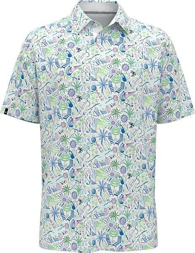 Men's Nautical Conversational Print Short Sleeve Polo