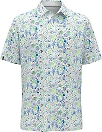 Men's Nautical Conversational Print Short Sleeve Polo