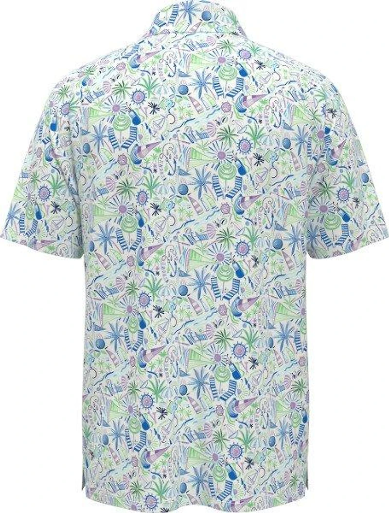 Men's Nautical Conversational Print Short Sleeve Polo
