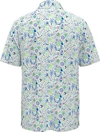 Men's Nautical Conversational Print Short Sleeve Polo