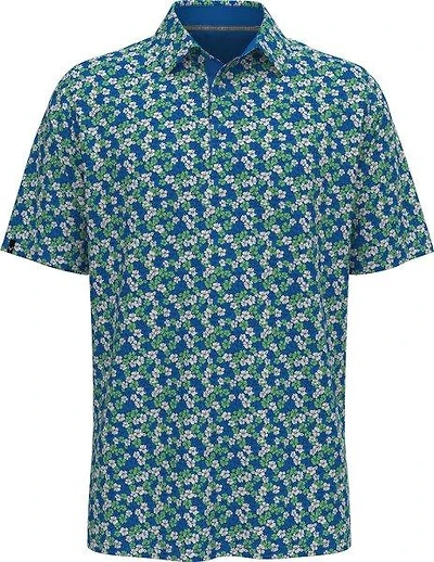 Men's Hibiscus Print Short Sleeve Polo