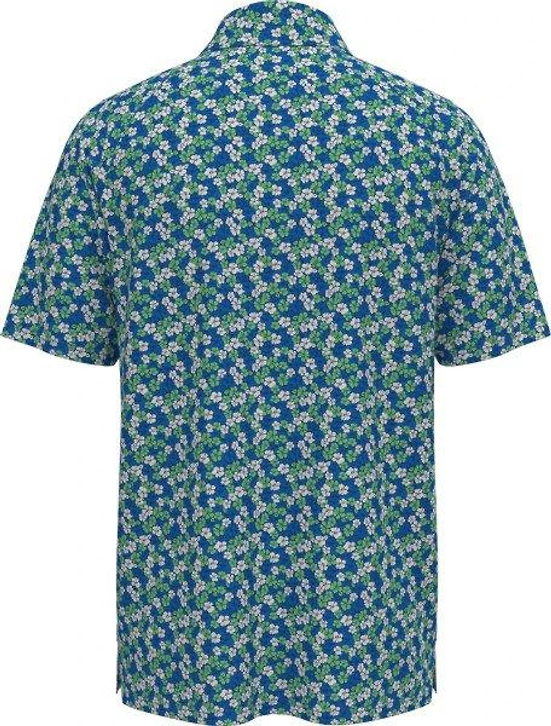 Men's Hibiscus Print Short Sleeve Polo
