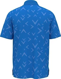 Men's Textured Chev Print Short Sleeve Polo