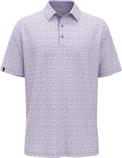 Men's Tile Gingham Print Short Sleeve Polo