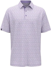 Men's Tile Gingham Print Short Sleeve Polo