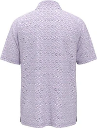 Men's Tile Gingham Print Short Sleeve Polo