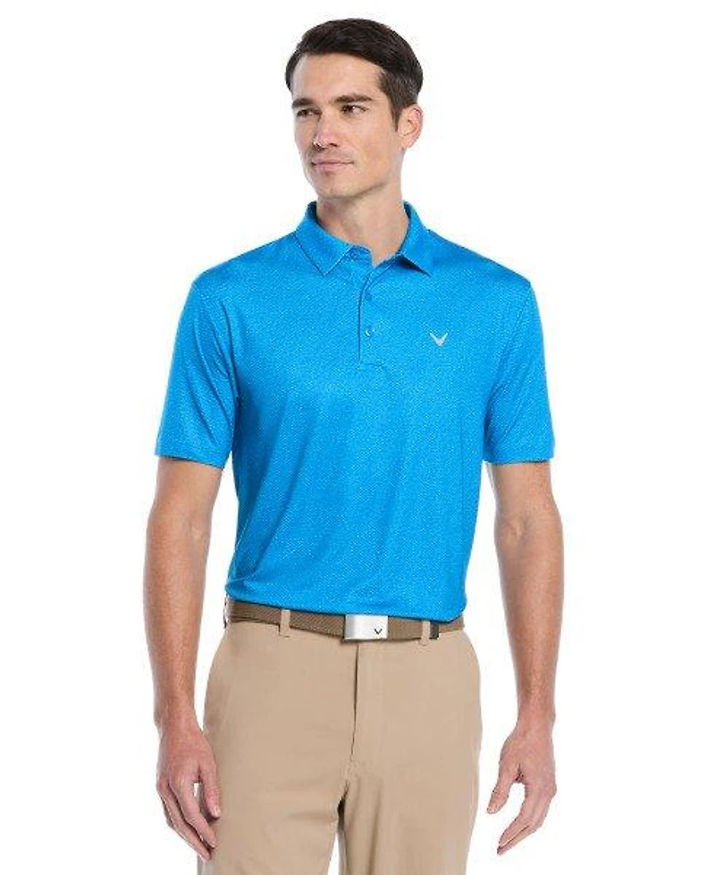 Men's Printed Heather Geo Short Sleeve Polo