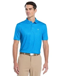 Men's Printed Heather Geo Short Sleeve Polo