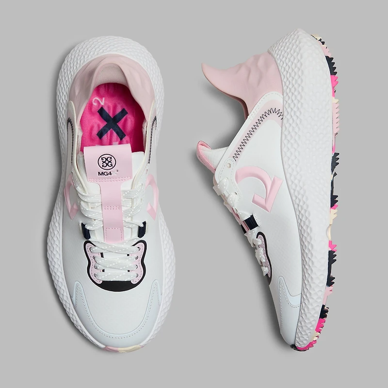 Women's MG4X2 Cross Trainer Spikeless Golf Shoe - White/Pink