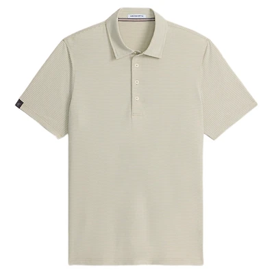Men's Sand Stripe Short Sleeve Polo