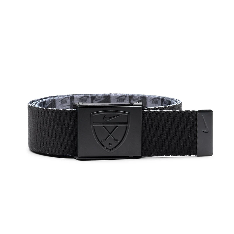 Men's Double Logo Crested Reversible Web Belt