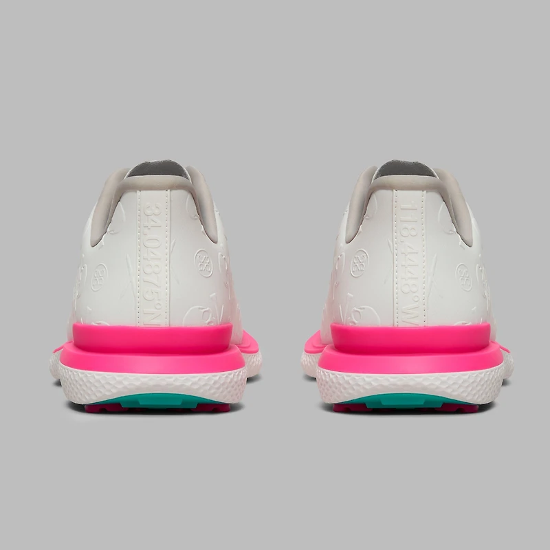 Men's Gallivan2r Embossed Skull & Tees Spikeless Golf Shoe - White/Pink