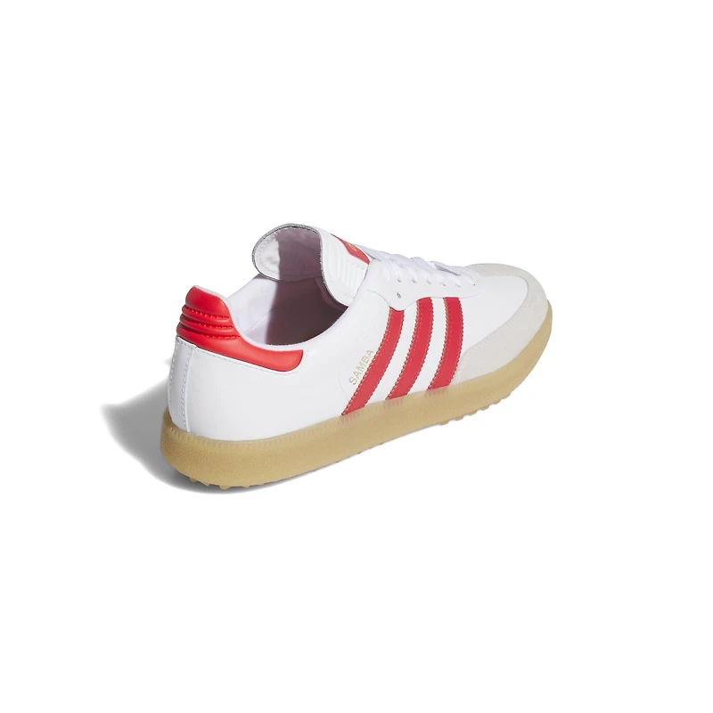 Samba Spikeless Golf Shoe - White/Red