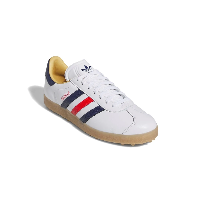 Men's Gazelle Spikeless Golf Shoe - White/Navy/Red