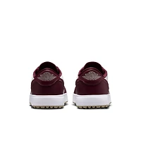 Air Jordan 1 Low G Spiked Golf Shoe - White/Burgundy/Gold