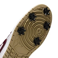 Air Jordan 1 Low G Spiked Golf Shoe - White/Burgundy/Gold