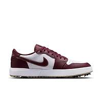 Air Jordan 1 Low G Spiked Golf Shoe - White/Burgundy/Gold