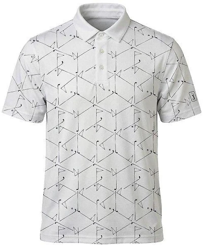 Men's Technical Golf Novelty Print Short Sleeve Polo