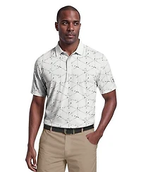 Men's Technical Golf Novelty Print Short Sleeve Polo